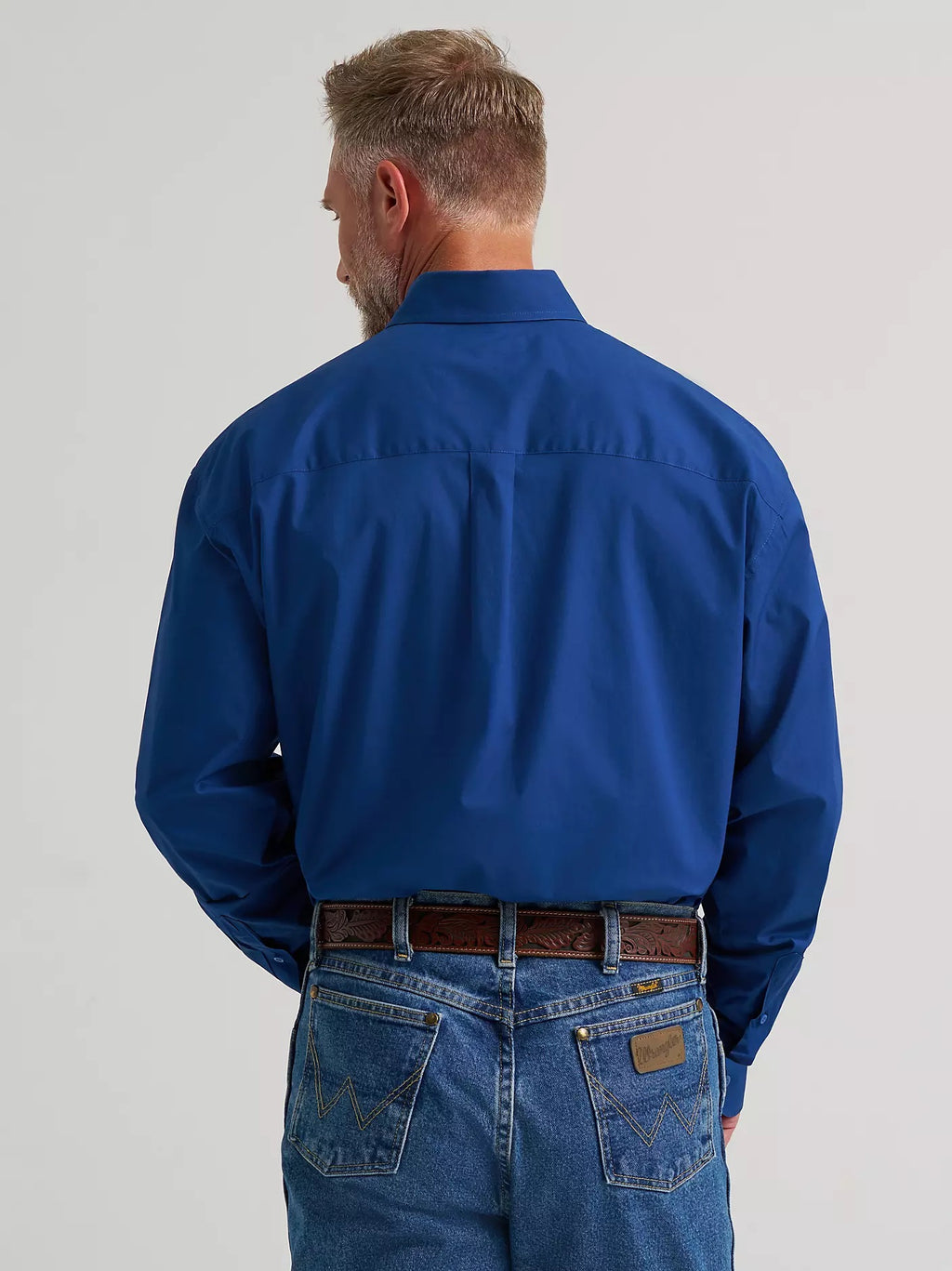 Wrangler Men's George Strait™ Solid One Pocket Button Down Shirt, 385360