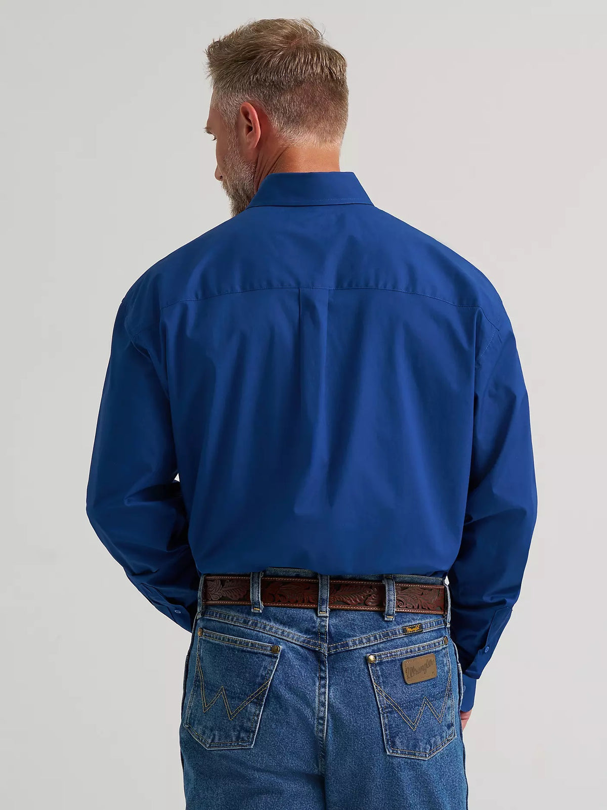 Wrangler Men's George Strait™ Solid One Pocket Button Down Shirt, 385360