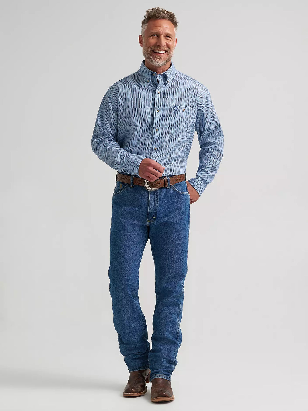 Wrangler Men's George Strait™ Performance Button Down Shirt, 385377