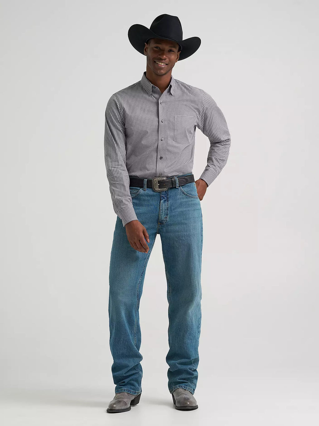 Wrangler Men's Cody Johnson One Pocket Button Down Shirt, 385471
