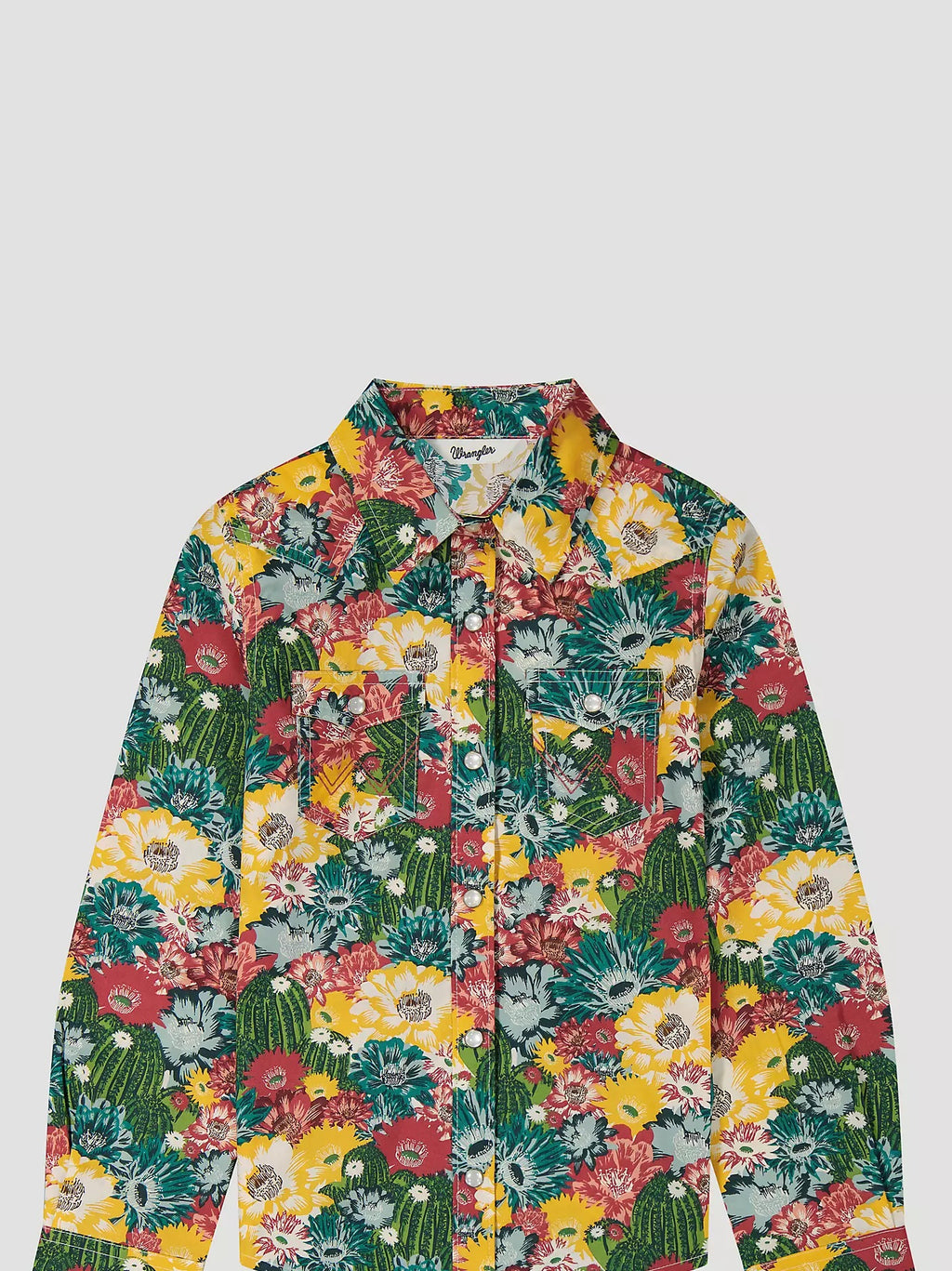 Wrangler Girl's Floral Western Snap Shirt,  385505