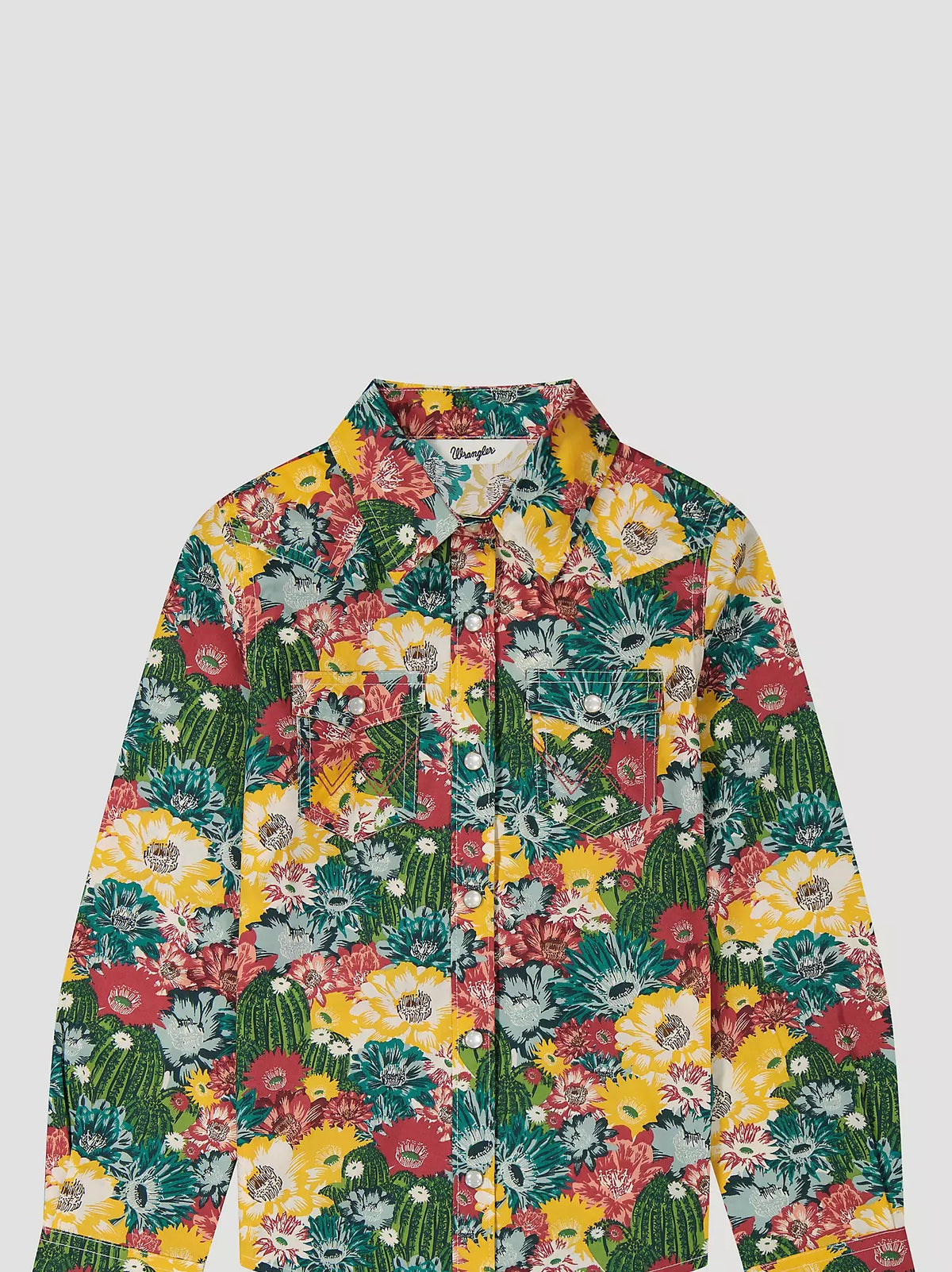 Wrangler Girl's Floral Western Snap Shirt,  385505