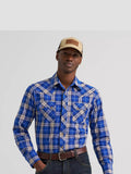 Wrangler Men's Wrangler Retro® Long Sleeve Sawtooth Snap Pocket Western Shirt, 385597