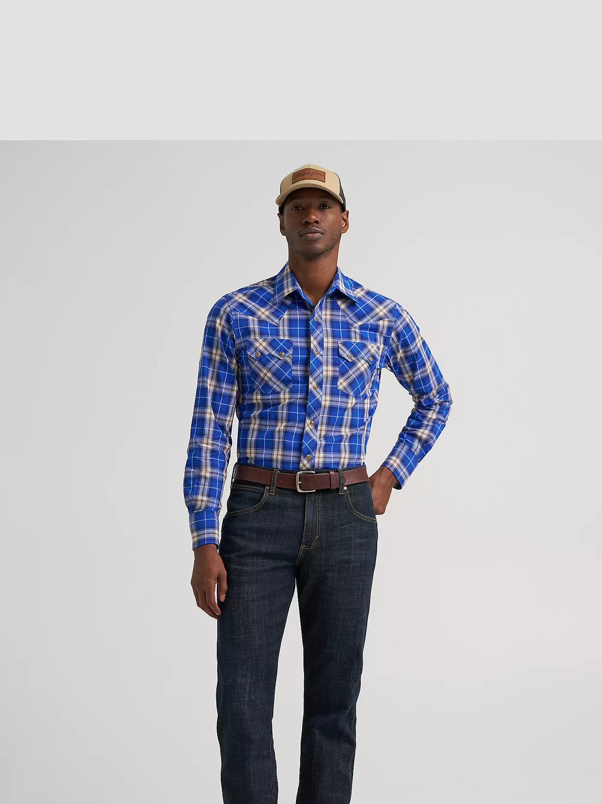Wrangler Men's Wrangler Retro® Long Sleeve Sawtooth Snap Pocket Western Shirt, 385597