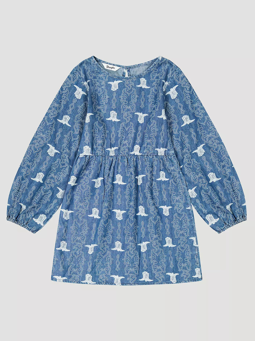Wrangler Girl's Bishop Sleeve Dress, 385710