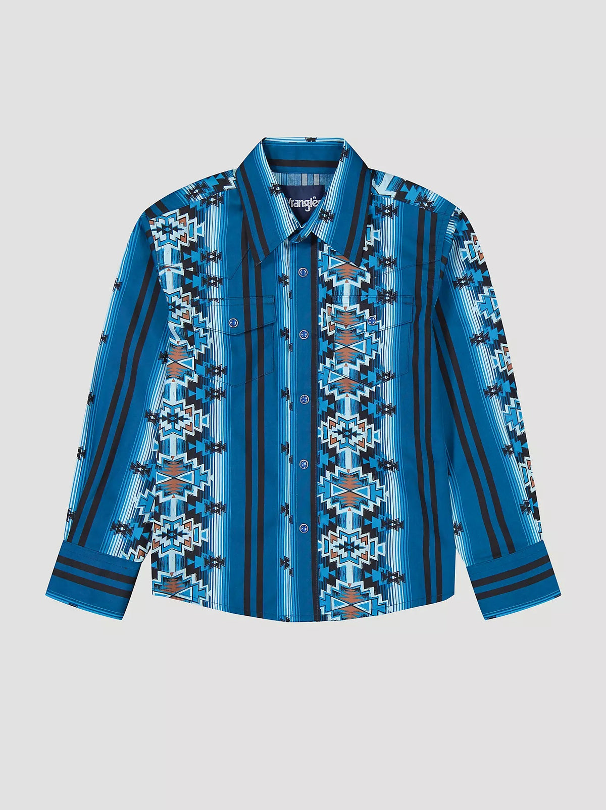 Wrangler Boy's Checotah Long Sleeve Western Snap Shirt, 385822