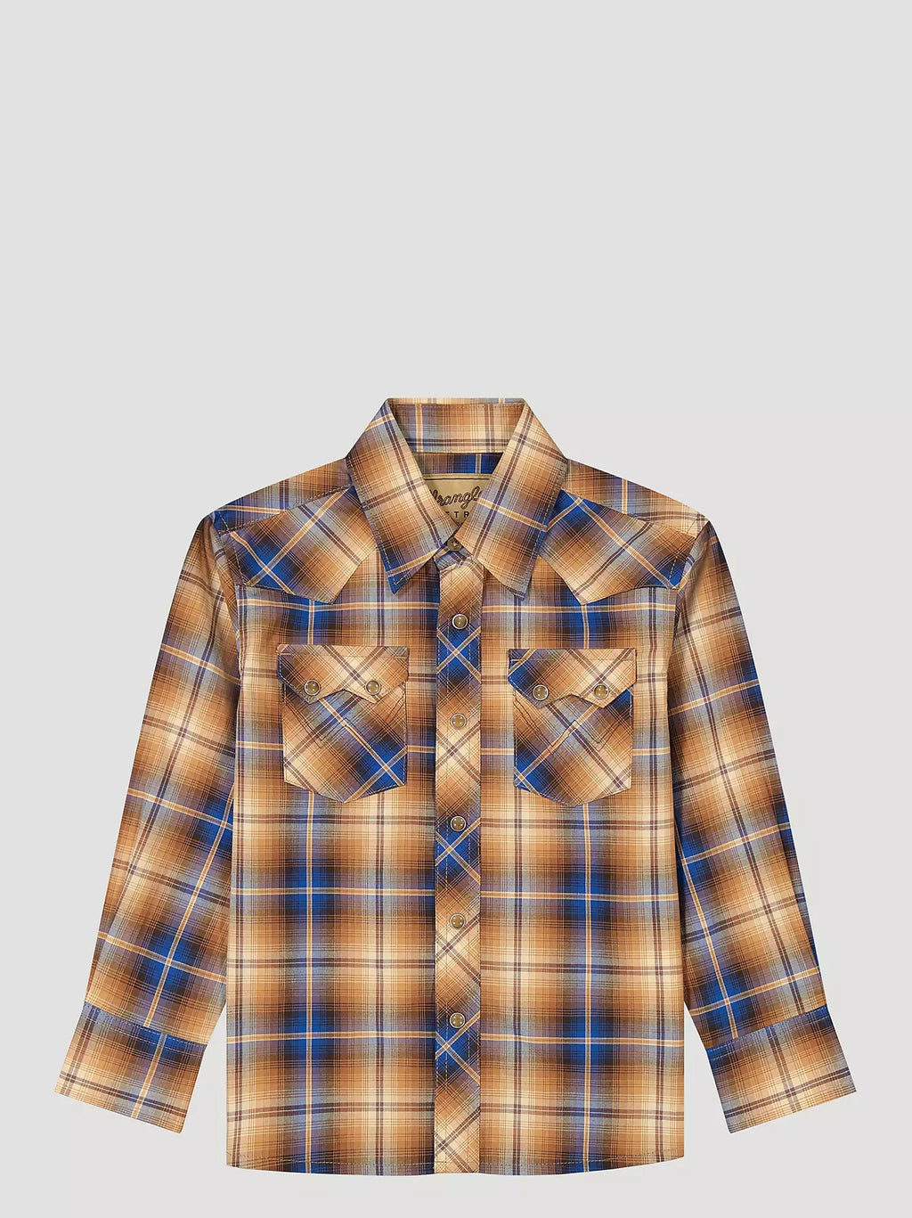Wrangler Boy's Wrangler Retro® Western Snap Plaid Shirt with Front Sawtooth Pockets, 385925