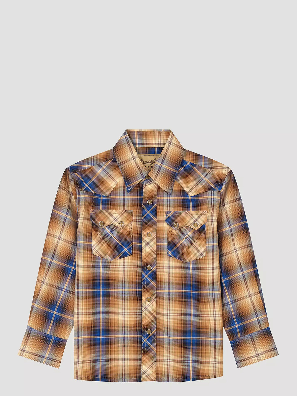 Wrangler Boy's Wrangler Retro® Western Snap Plaid Shirt with Front Sawtooth Pockets, 385925