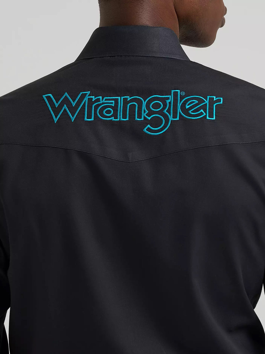 Wrangler Men's Wrangler® Logo Long Sleeve Western Snap Shirt, 385928
