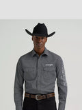 Wrangler® Men's Logo Long Sleeve Western Snap Shirt, 385929