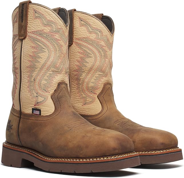 Thorogood Men's Western Work 11" Waterproof Nano Composite Safety Square Toe, 804-4307