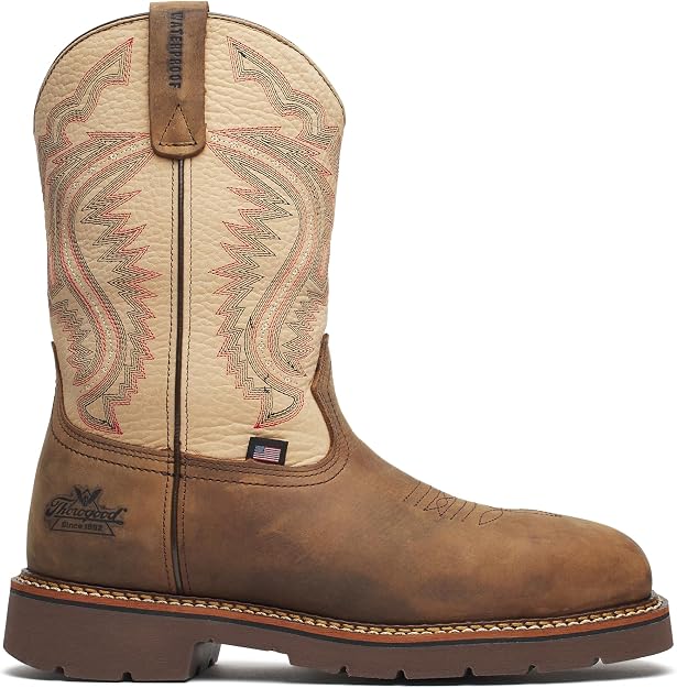 Thorogood Men's Western Work 11" Waterproof Nano Composite Safety Square Toe, 804-4307