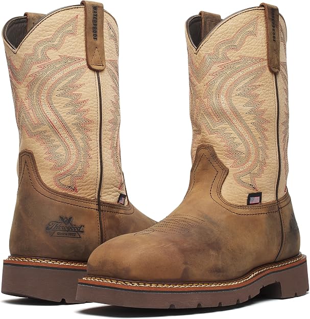 Thorogood Men's Western Work 11" Waterproof Nano Composite Safety Square Toe, 804-4307