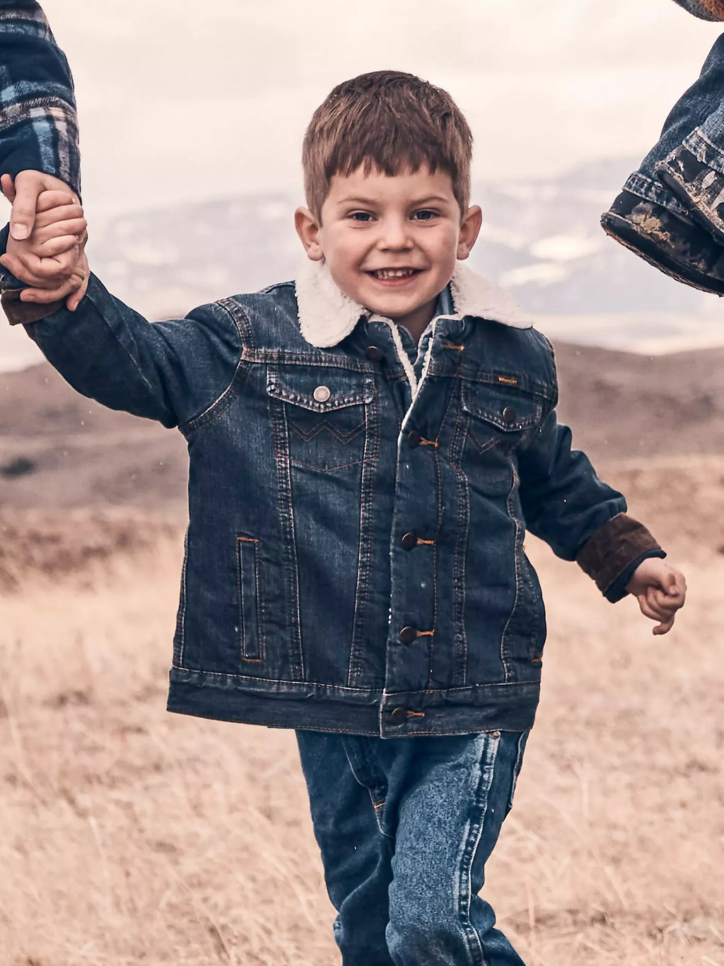 Wrangler® Boy's Western Styled Sherpa Lined Denim Jacket Rustic, 84256RT