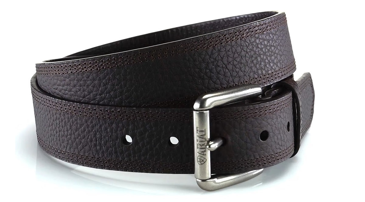 ARIAT Men's Triple Row Stitch Belt with Removable Roller Buckle, A10004630