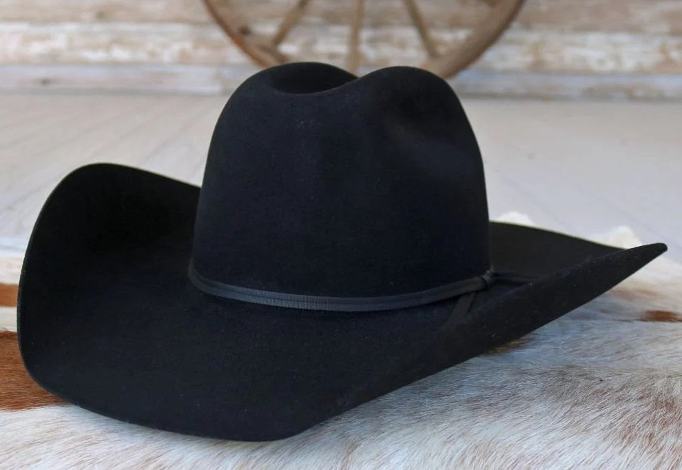 Ariat Black 6X Rabbit Fur Cowboy Hat, A7630001