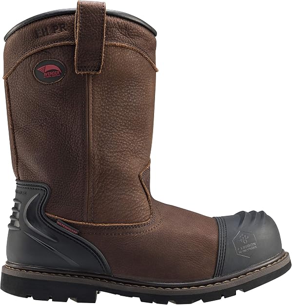 Avenger Men's Hammer Carbon Toe EH PR Waterproof Wellington Work Boots, A7876