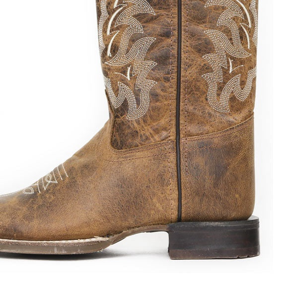 Old West Child's Brown Leather Western Cowboy Boots, BSC1979
