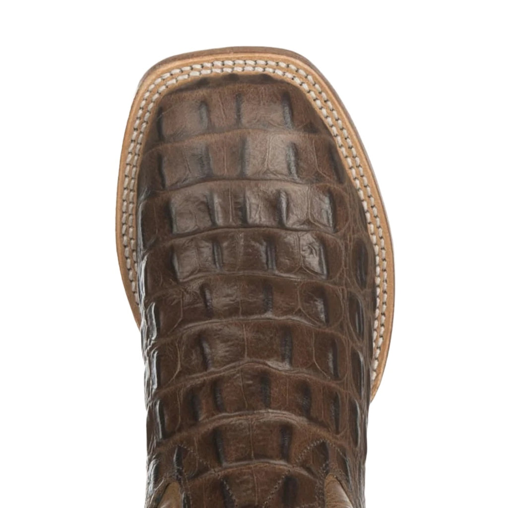 Old West by Jama Youth Brown Horn Back Gator Tan Canyon Western Boots, BSY1830