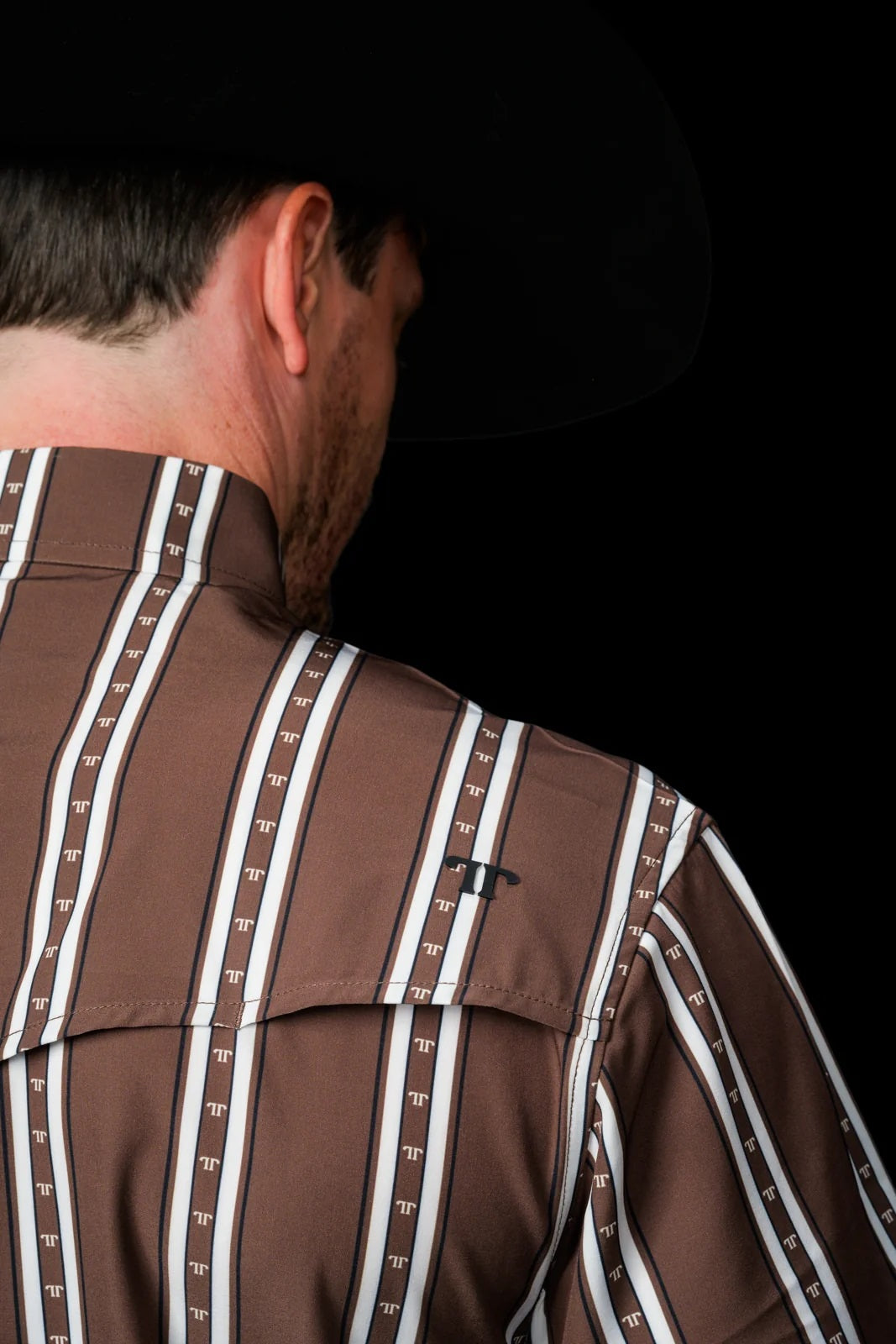 Ferrell Men's The Tucker Short Sleeve Pearl Snap Shirt in Brown, FPS1026186