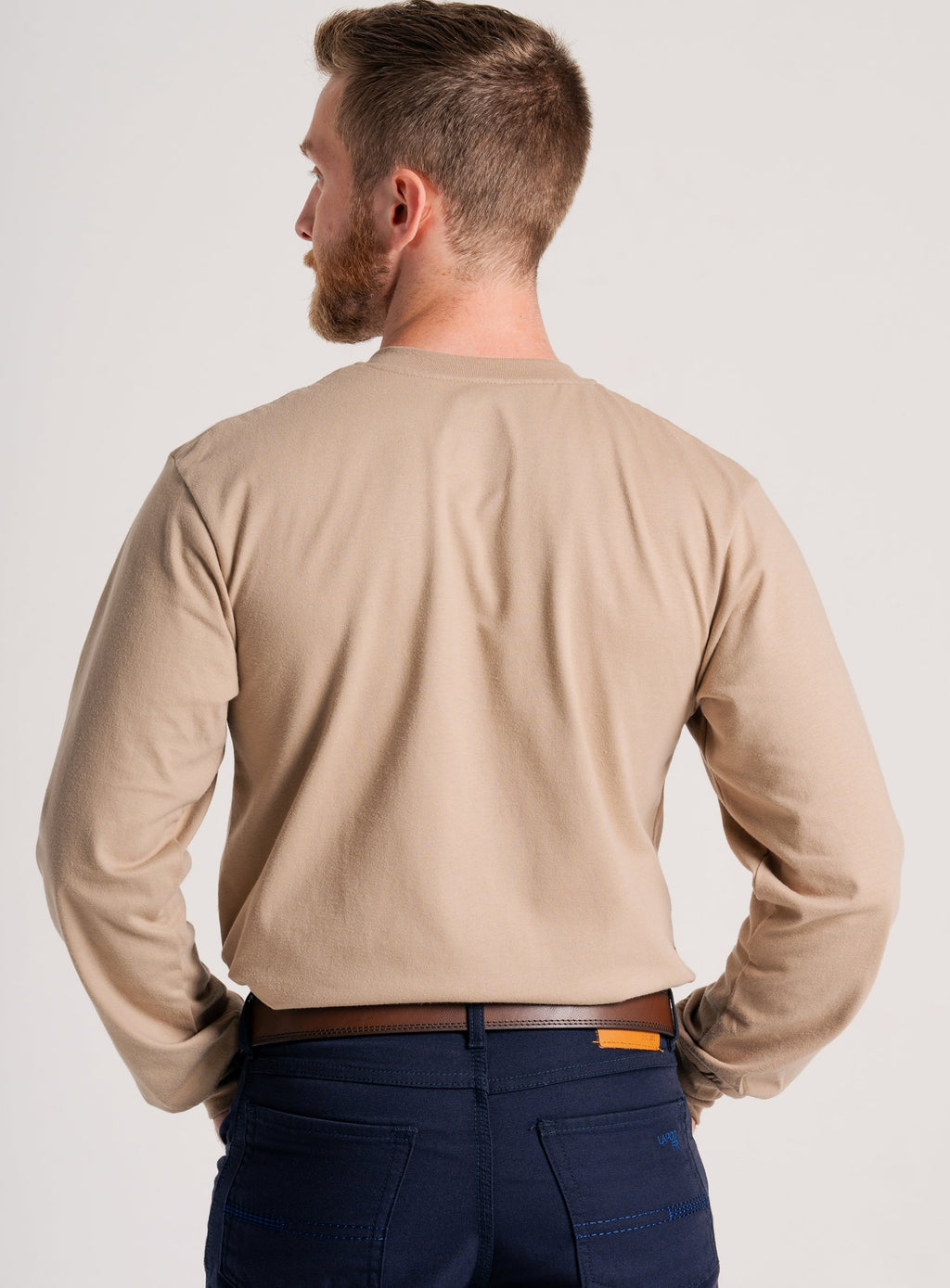 Lapco FR Henley Tee | 7oz. 100% Cotton Jersey Knit | Khaki FRT-HJE 6KH
