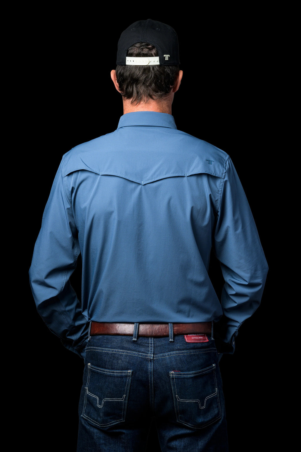 Ferrel CORE - Men's Blue Long Sleeve Pearl Snap Shirt, FSL1002330