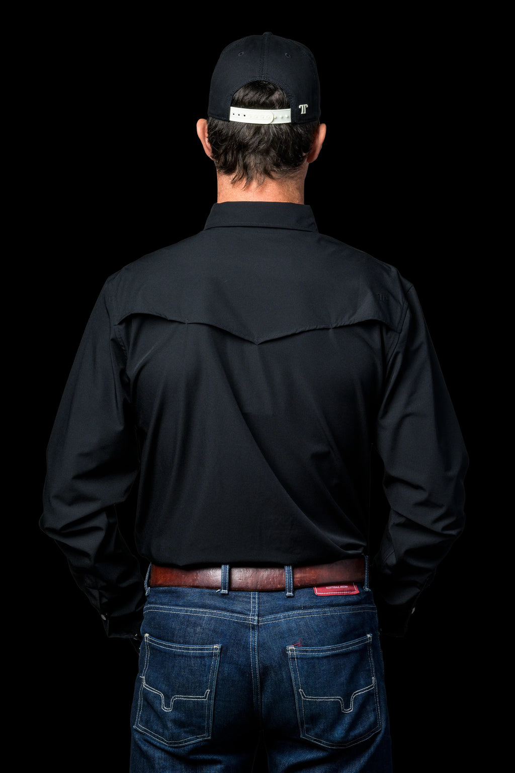 Ferrel CORE - Men's Black Long Sleeve Pearl Snap Shirt, FSL1002335