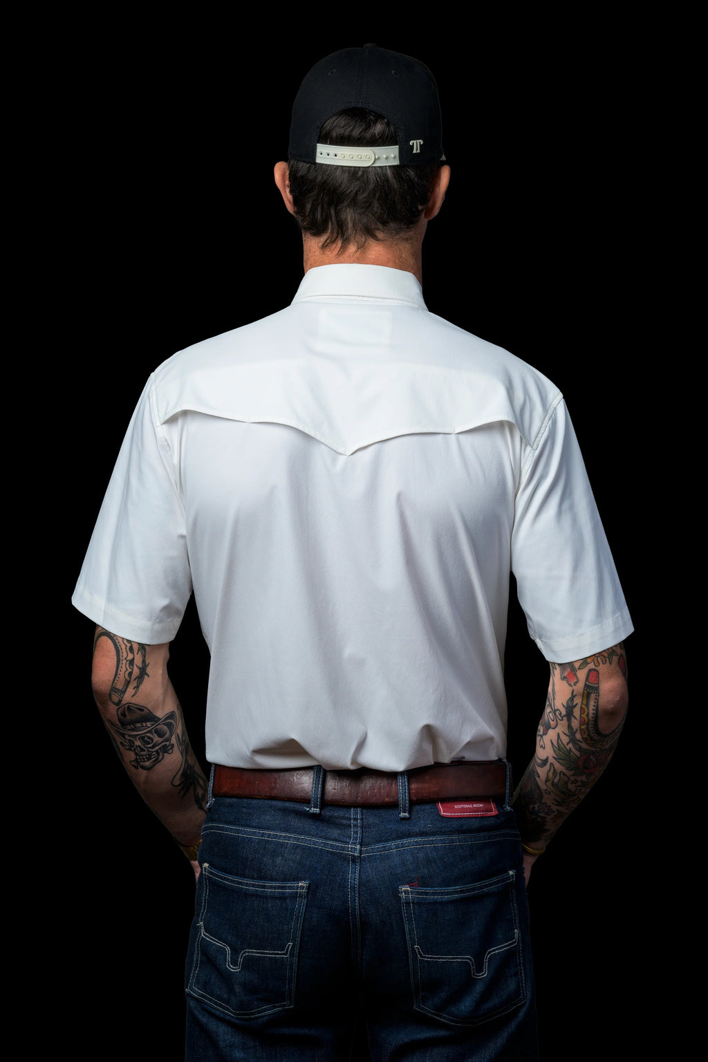 Ferrel CORE - Men's White Short Sleeve Pearl Snap Shirt, FSS1002300