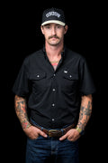 Ferrel CORE - Men's Black Short Sleeve Pearl Snap Shirt, FSS1002335