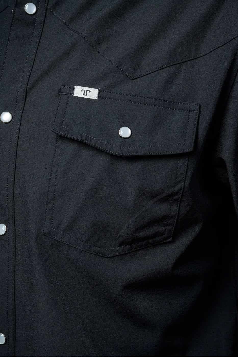 Ferrel CORE - Men's Black Short Sleeve Pearl Snap Shirt, FSS1002335