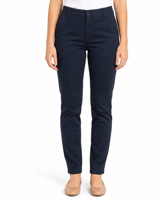Premium Wear Junior Mid-Rise Stretch Skinny Pants, Navy GRTS