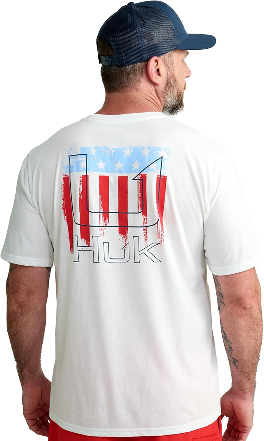HUK Mens Performance Fishing Logo Tee, Short Sleeve H1000496-120