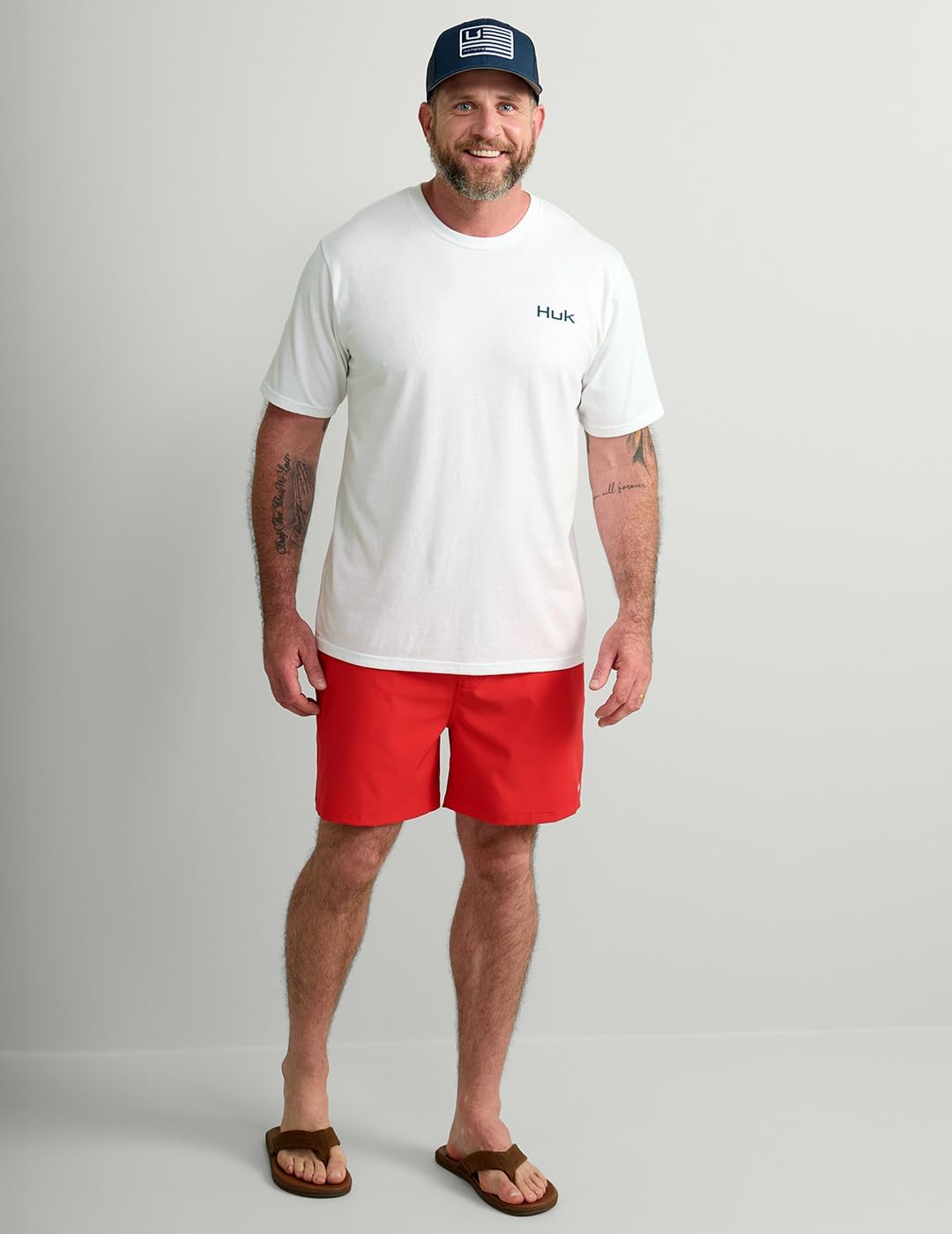 HUK Mens Performance Fishing Logo Tee, Short Sleeve H1000496-120