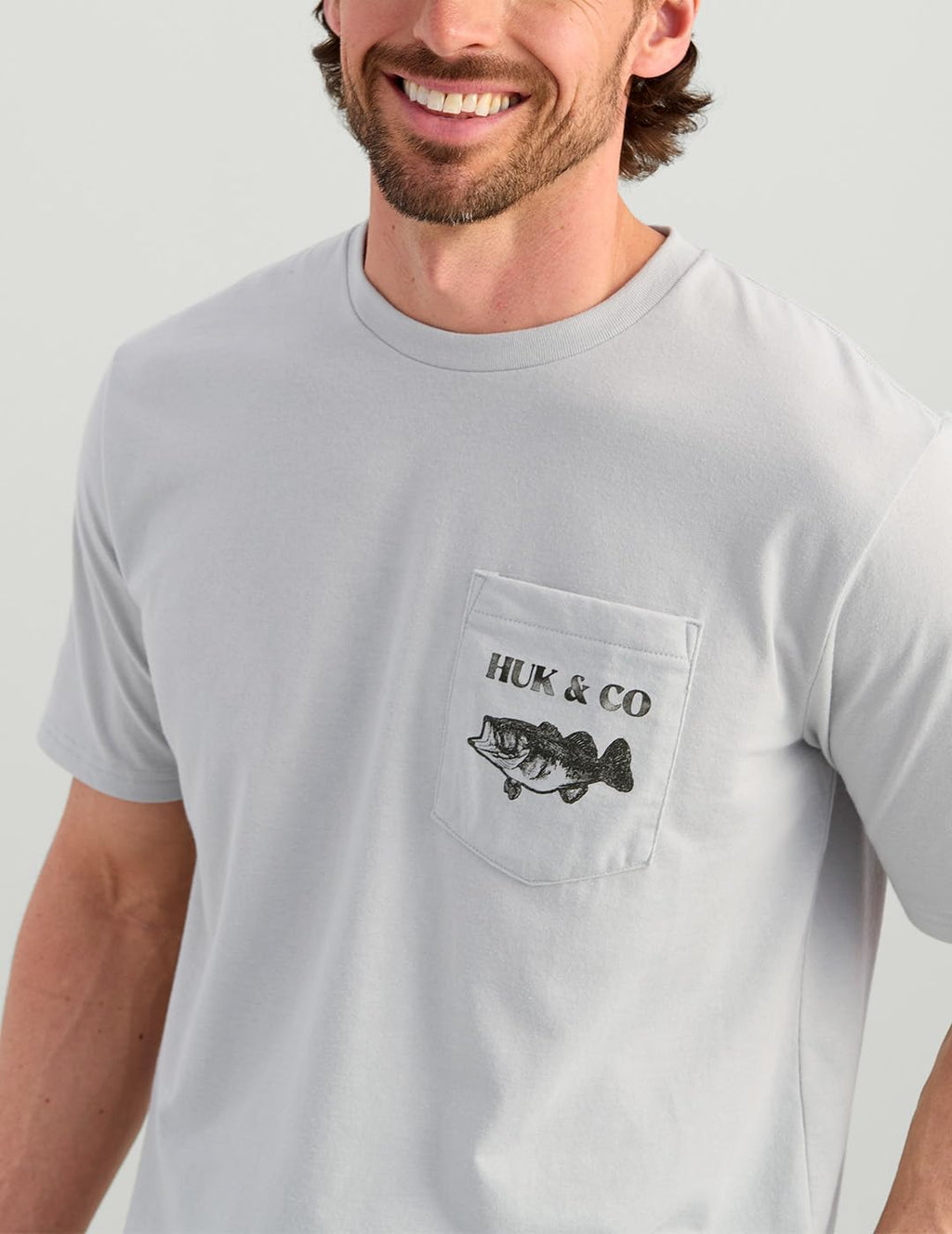 HUK Mens Performance Fishing Logo Tee, Short Sleeve H1000577-034