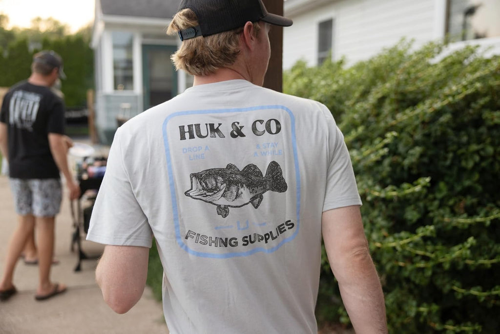 HUK Mens Performance Fishing Logo Tee, Short Sleeve H1000577-034