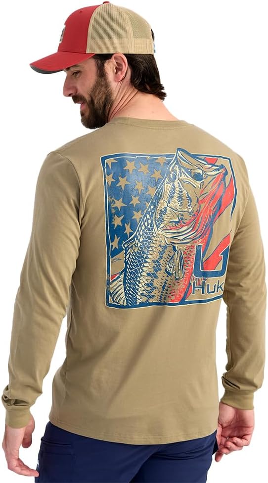 Huk Kc Scott Fishing Pocket Tee, Overland Trek H1000582-319