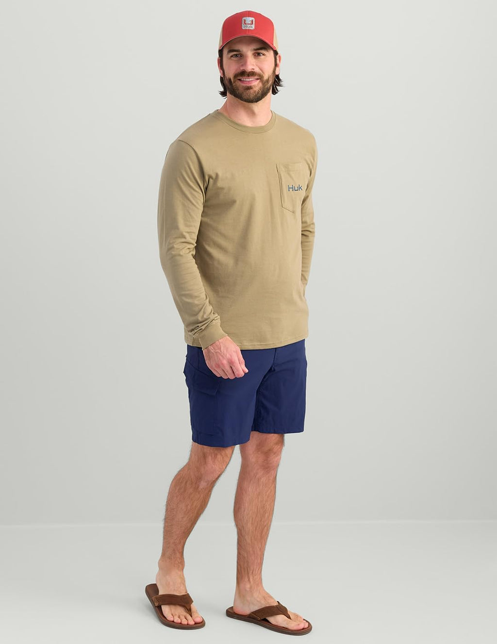 Huk Kc Scott Fishing Pocket Tee, Overland Trek H1000582-319