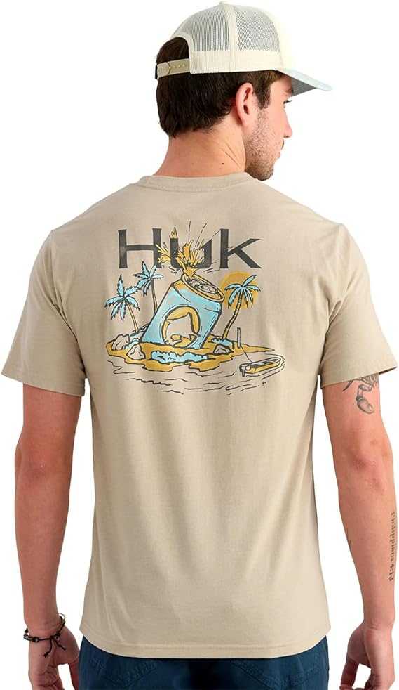 HUK Sun Draft Tee, River Rock H1000584-194