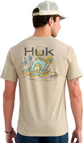 HUK Sun Draft Tee, River Rock H1000584-194