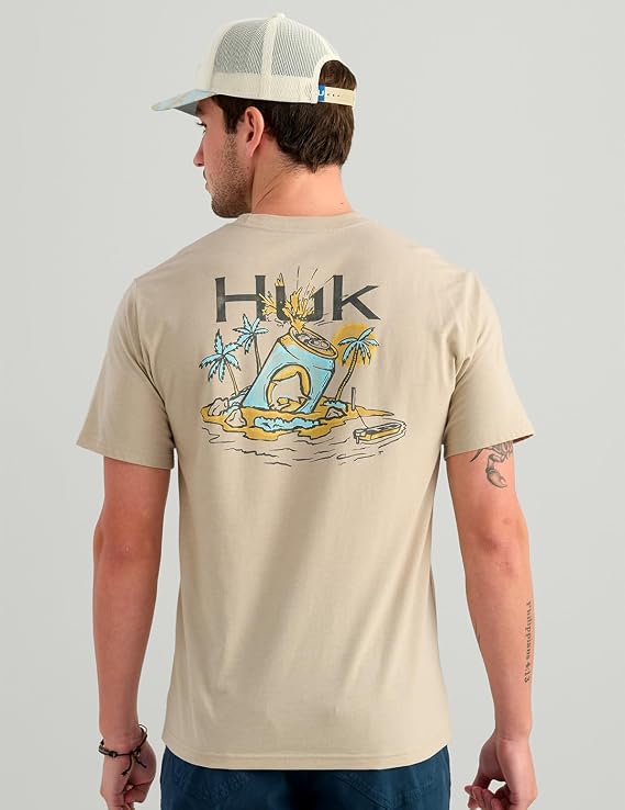 HUK Sun Draft Tee, River Rock H1000584-194
