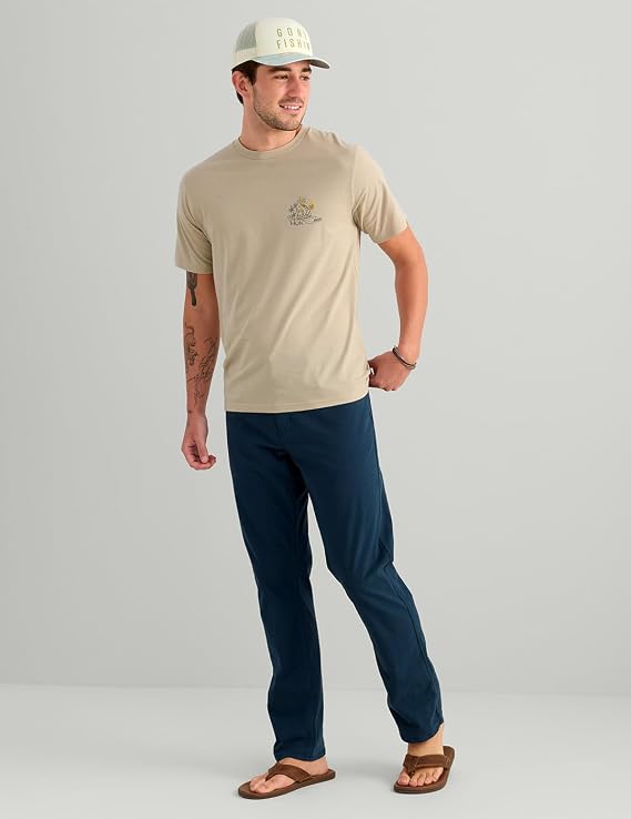 HUK Sun Draft Tee, River Rock H1000584-194