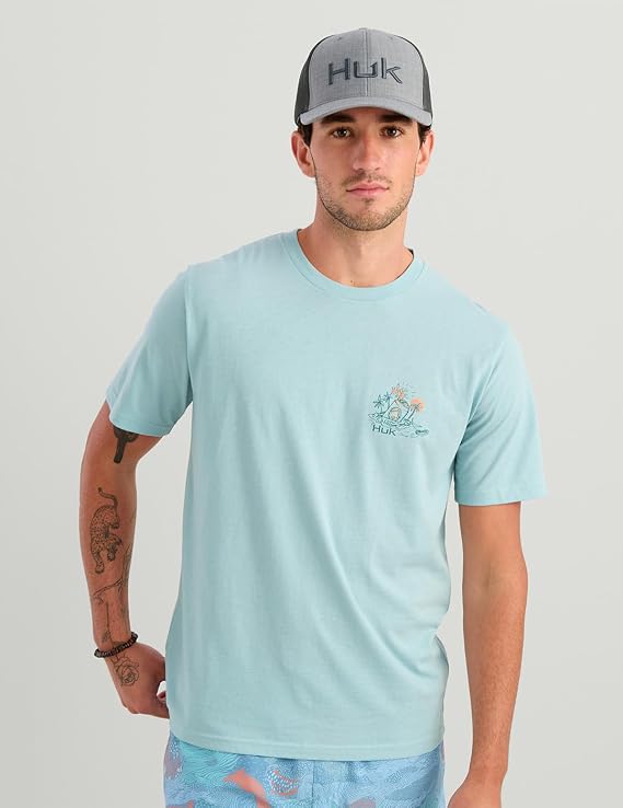 HUK Sun Draft Tee, Heron Blue H1000584-395