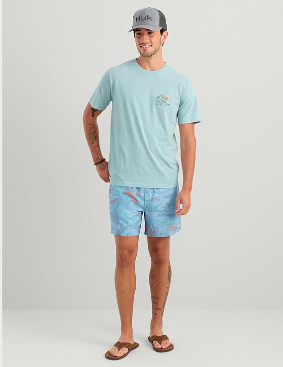 HUK Sun Draft Tee, Heron Blue H1000584-395