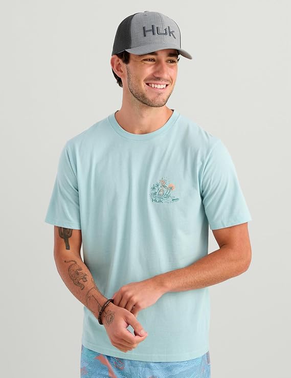 HUK Sun Draft Tee, Heron Blue H1000584-395