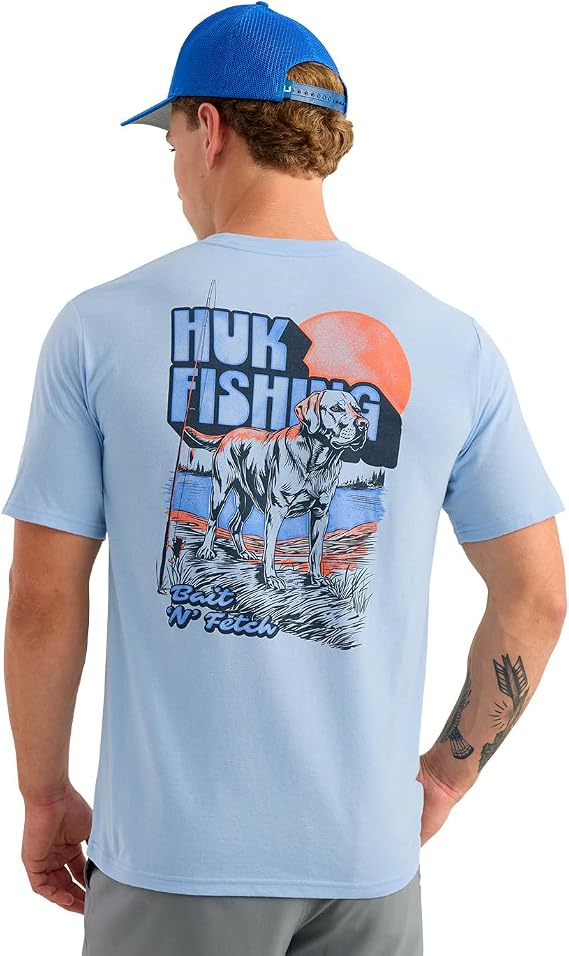 HUK Bait 'N Fetch Tee, Cerulean H1000585-423
