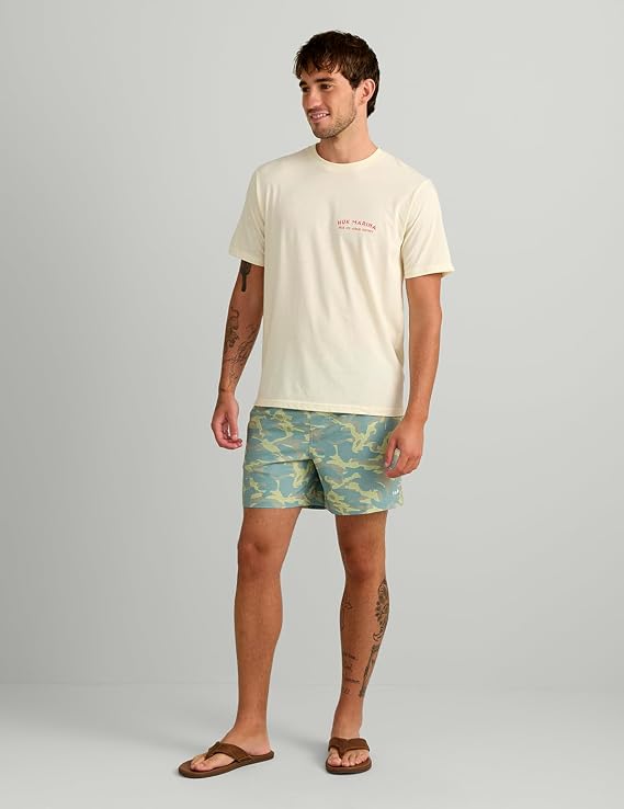 HUK Marina Tee, Egret H1000586-106
