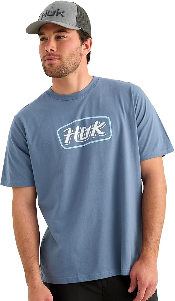 Huk Script Tee, Stormy Blue H1000587-415
