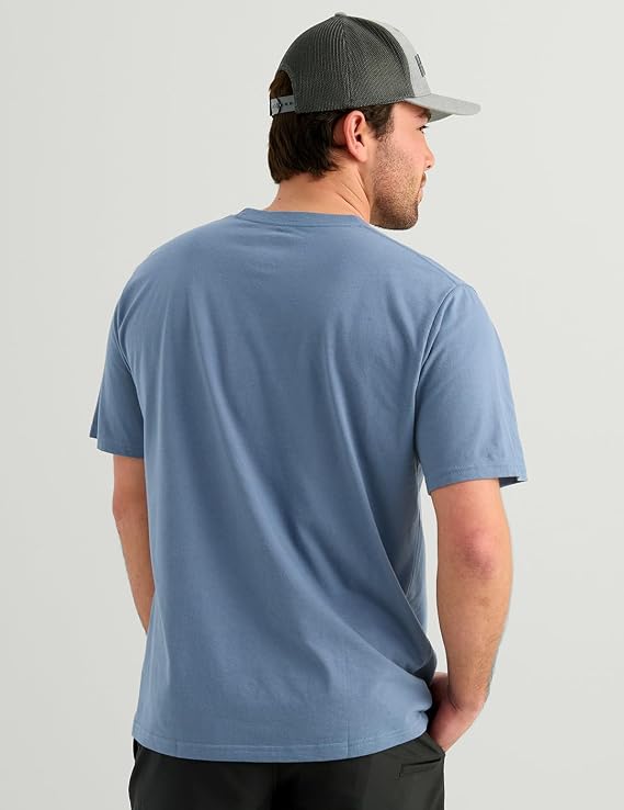 Huk Script Tee, Stormy Blue H1000587-415