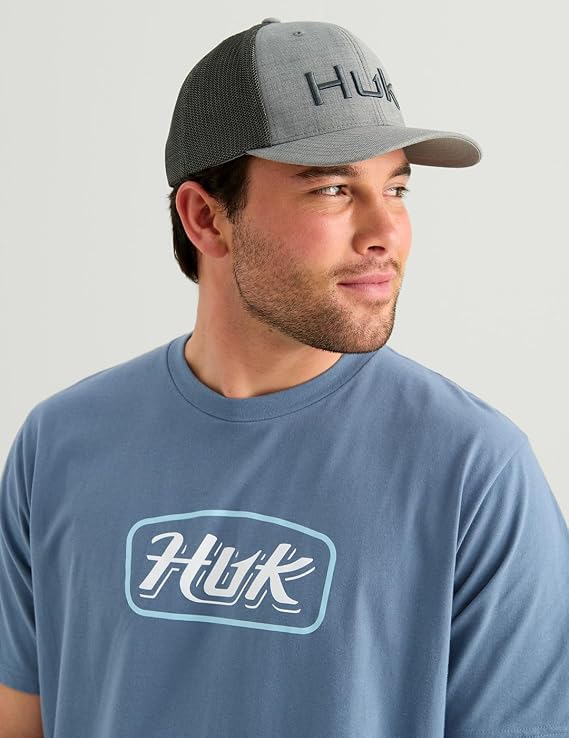 Huk Script Tee, Stormy Blue H1000587-415