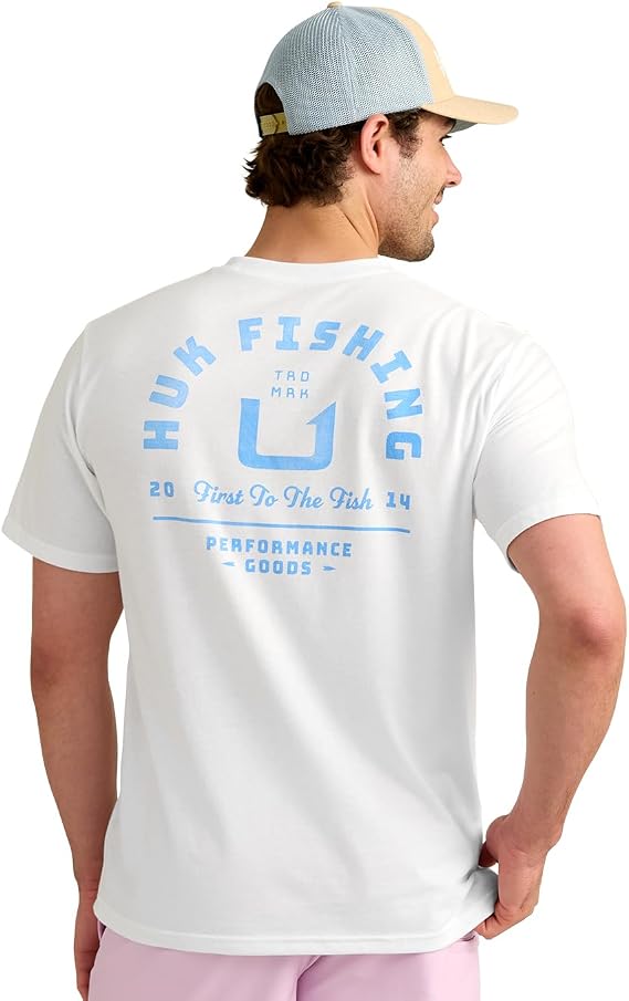 Huk Fishing Pocket Tee, White H1000593-100